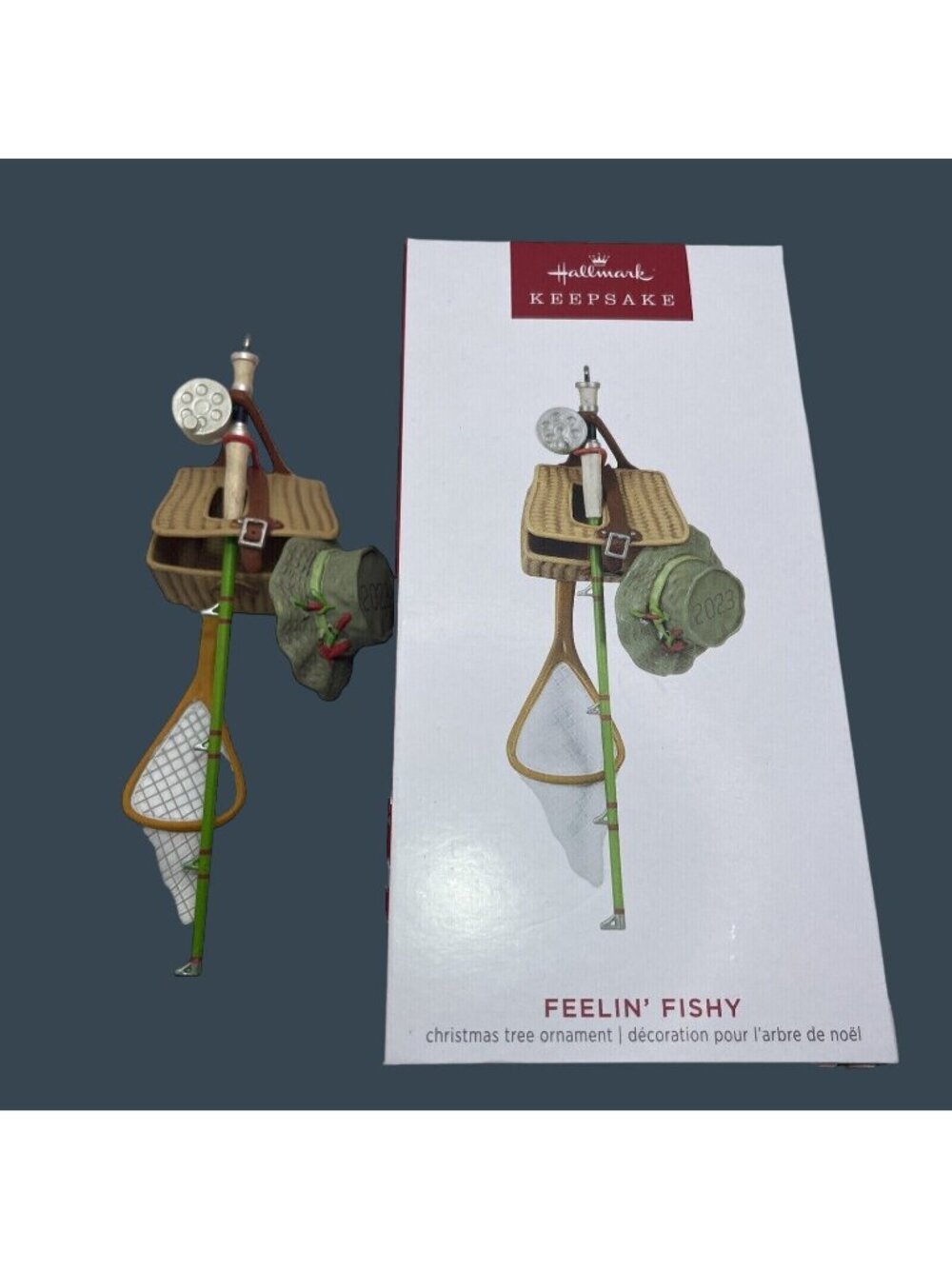 Hallmark Keepsake Feelin Fishy 2023 Christmas Tree Ornament Fisherman Theme